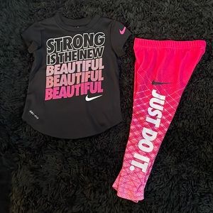 Girls Nike Dri-Fit legging set